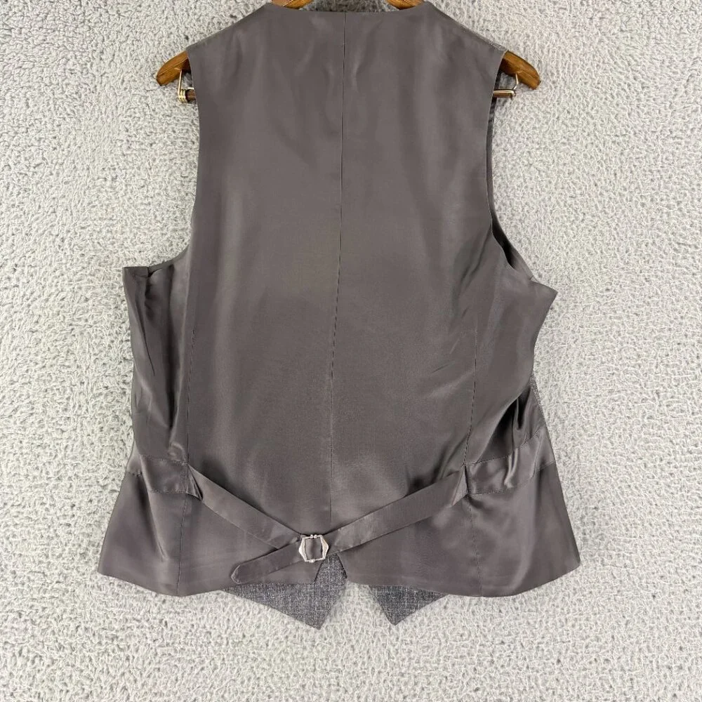 SuitSupply Blazer Vest Pants Suit Set‎ Mens Gray Wool Silk Linen